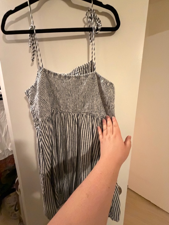 Old Navy light blue/white striped dress - Picture 2 of 4